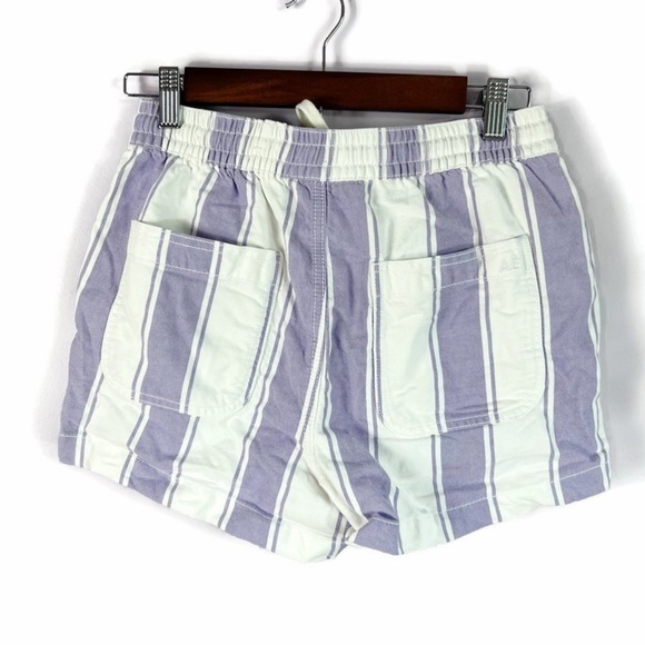 NWT American Eagle Outfitters Purple Stripe Cotton Drawstring Shortie Shorts XS - Picture 2 of 11